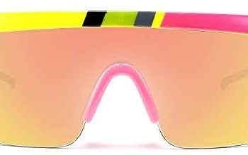 FEISEDY Classic Flat Top Shield Sunglasses Oversized Mirror One Piece Sport Glasses Men Women B2522