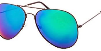 IVOZZO- Vintage Mirror AVIATOR Sunglasses Metal Frame Double Bridge Trendy