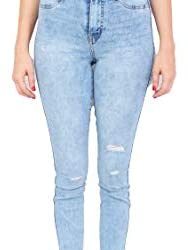 Celebrity Pink Jeans Women Ultra High Rise Distressed Acid Wash Skinny Jeans with Fake Front Pockets CC22370CH