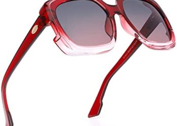 MuJaJa Polarized Sunglasses for Women, Sunglasses-Retro Oversized Eyewear with UV400 Protection