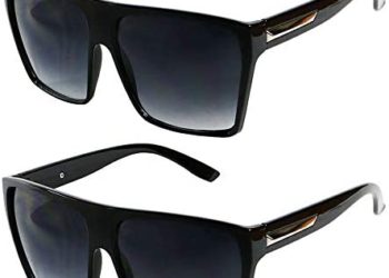 ShadyVEU Big Oversize Square Sunglasses UV Protection Trapezoid Flat Top Frame Kim K Style Aviator Shades