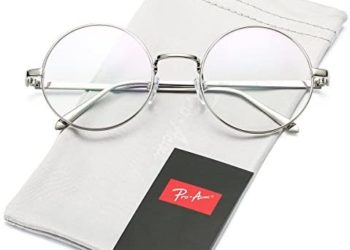 Pro Acme Retro Round Metal Frame Clear Lens Glasses Non-Prescription