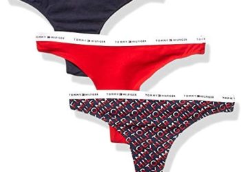Tommy Hilfiger Women’s Cotton Thong Underwear Panty, Multipack