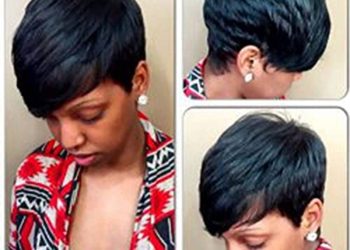 Qingcheng Short Black Hair Wig Short Pixie Cut Hairstyle African American Women Wigs Short Synthetic Wigs for Black Women Short Wigs with Bang