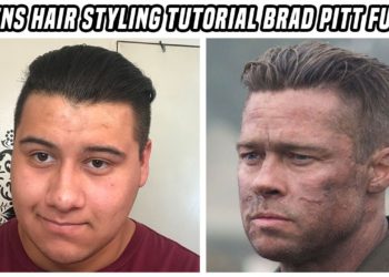 Brad Pitt FURY Undercut // Mens Hair Styling Tutorial