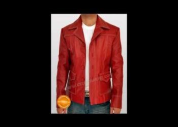 Fight Club Brad Pitt Red Leather Coats and Jackets Costume