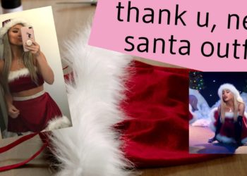 how to create a santa outfit like ariana grande's from thank u, next