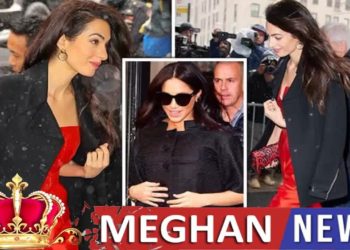 Meghan Fashion –  Amal Clooney at Meghan Markle’s NYC baby shower – George Clooney’s wife stuns in j