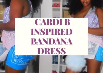 DIY Bandana Dress: Cardi B Inspired | No Sew Dress Remake, under $10