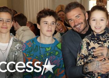 Victoria Beckham Gets Support From David Beckham And Three Kids At Fashion Show