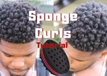 Sponge Curls on Drop Fade Cut| Men Short-Medium Natural Hair