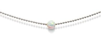 14k Gold Dipped Choker Necklace | Opal Necklace Celebrity Style Dainty Necklace to Wear Everyday Small Necklace | Simple & Minimalist Choker Gold Choker Necklaces for Women | Delicate Chokers