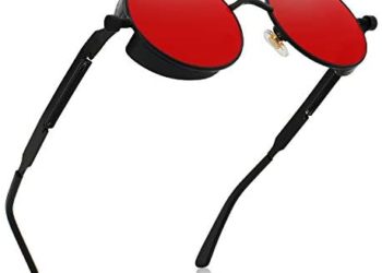 Retro Round Gothic Steampunk Sunglasses –DIREBAN John Lennon Style Circle Sun Glasses For Men Women