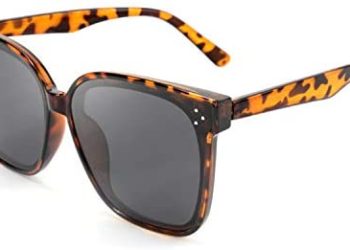 FEISEDY Retro Square Polarized Sunglasses Women Men Oversized Vintage Shades B2600