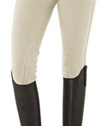 Ovation Women’s Celebrity Slim Secret Euroweave Euro Seat Front Zip Knee Patch Dx Breeches
