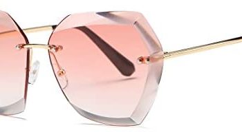 AEVOGUE Sunglasses For Women Oversized Rimless Diamond Cutting Lens Sun Glasses AE0534