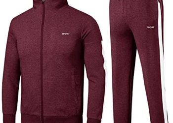 Cotrasen Men’s Tracksuit 2 Piece Set Full Zip Casual Running Jogging Athletic Sweatsuit