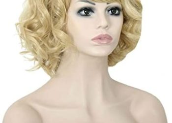 S-SSOY 16″ Heat-Resistant Bob Hair hairpieces Curly Full Wigs for Party/Cosplay