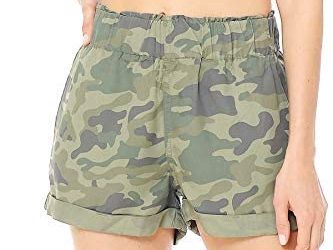 Celebrity Pink Women’s Juniors High Rise Woven Camouflauge Shorts