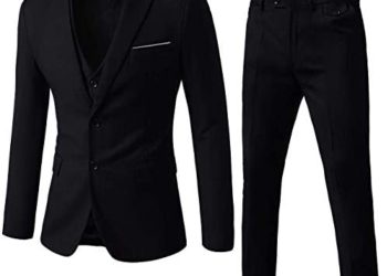 WEEN CHARM Mens Suits 2 Button Slim Fit 3 Pieces Suit