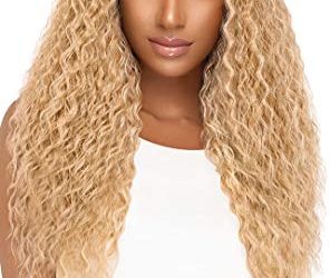 Outre LACEFRONT Ultra-luxe Wig Curly Wave Baby Hairs HD Transparent Swiss Lace I-Parting Heat Friendly Seamless & Undetectable Natural Finish – KALEIA (1B)