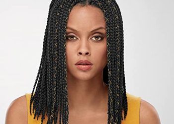 Noa Lace-Front Wig by Especially Yours – Intricate Hand-Braided Wig with Celebrity No-Show Hairline, Trendy Shoulder Length / Runway Shade of Black