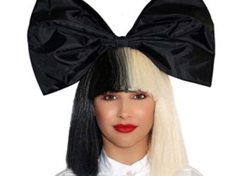 Officially Licensed Sia Costume Cosplay Wig Half Blonde Black Size Adjustable