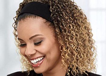 Statement Headband Wig by Especially Yours – Natural Spiral Curl Wig with Bouncy Layers, Great Volume / Runway Shades of Black and Brown