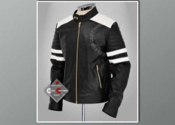 Leather Fight Club Costume Jacket – Brad Pitt Black Leather Coats and Jackets Clothing