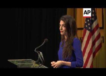 Human rights lawyer, Amal Clooney, tells grads to be courageous