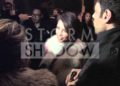 Puff Daddy and Kim Kardashian at the Kanye West fashion show in Paris
