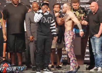 CHAOS! TEAM MAYWEATHER & TEAM MCGREGOR ALMOST COME TO BLOWS IN BROOKLYN!