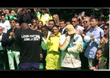 Kanye West gets emotional as he congratulates new Louis Vuitton designer Virgil Abloh