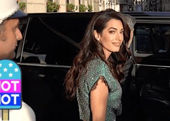 George Clooney and Amal Alamuddin Leave Hotel In Rome