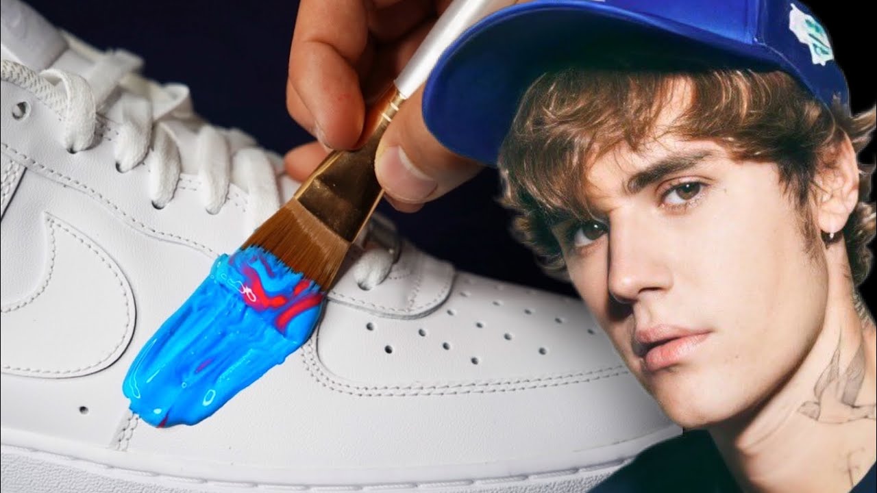 justin bieber custom air force 1