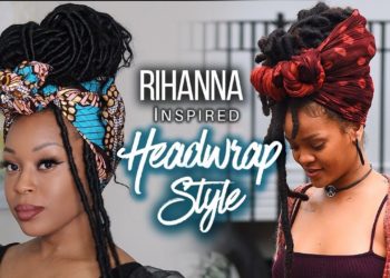 HOW TO: RIHANNA INSPIRED FAUX LOCS HEADWRAP STYLE