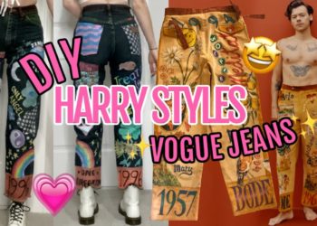 DIY Harry Styles Inspired Painted Jeans!! (HS vogue pants!)