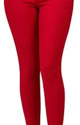 High Waisted-Rise Colored Stretch Skinny Destroyed Ripped Distressed Jeans for Women Olive Mustard RED