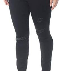 CELEBRITY PINK Women’s Plus Size Ripped Mid-rise Ankle Skinny Jeans