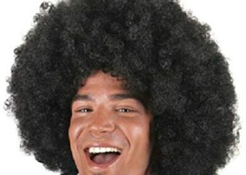 60S 70s Funky Afro Fancy Funny Black Wig Costume Accessory Unisex Adult Halloween Party Cosplay Anime
