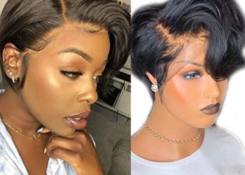 Pixie Cut Wig Lace Front Wigs Wavy Short Bob Remy Hair 150% T-Part Lace Glueless Curly Human Hair Wig Pre Plucked Hairline Bleached Knot