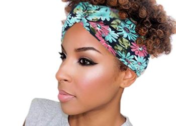 STfantasy Short Curly Headband Wigs Short Ombre Brown Synthetic Hair Wig for Women Easy Wear Half Wig with Headbands