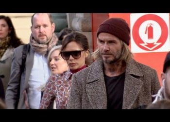 EXCLUSIVE : David Beckham and wife Victoria Beckham arriving in Paris