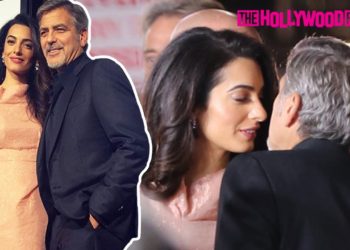 George & Amal Clooney Kiss Arriving To 'Our Brand Is Crisis' Movie Premiere 10.26.15