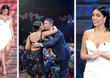 Cristiano Ronaldo fiancée Georgina Rodriguez at Sanremo Music Festival