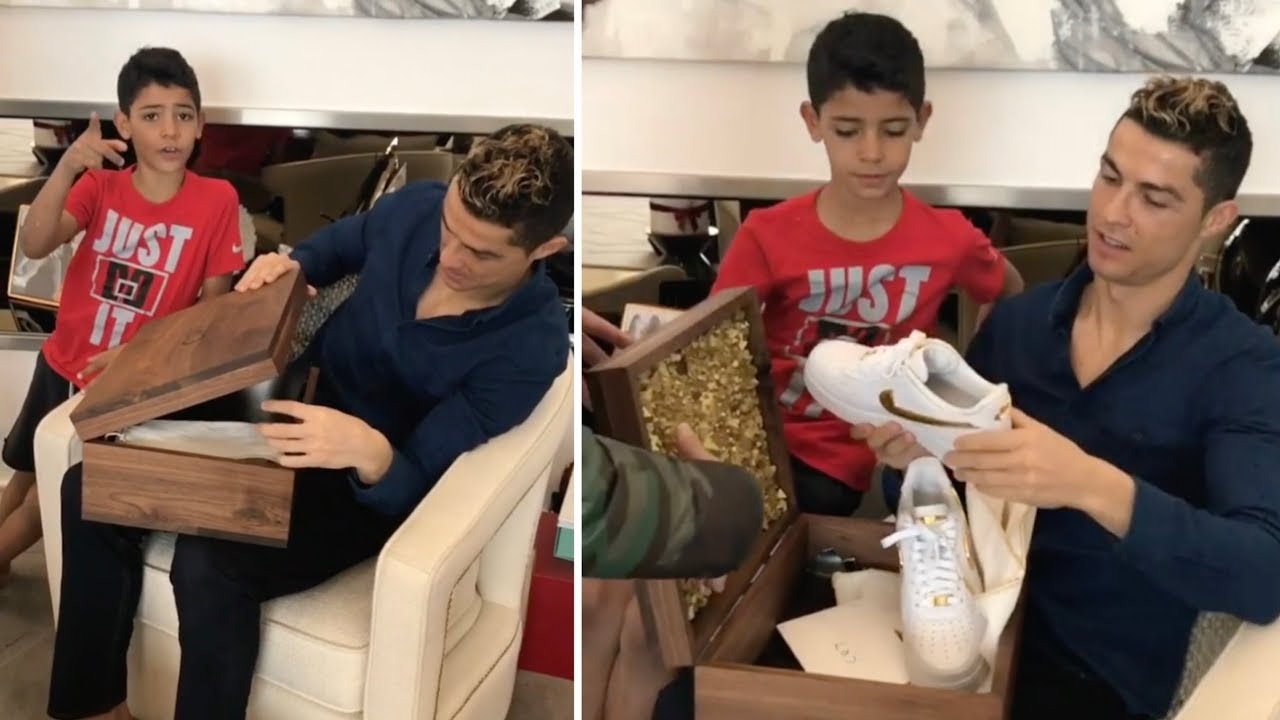 cr7 nike af1 24k gold