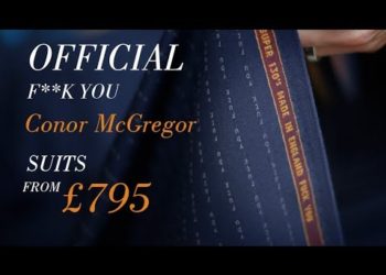 OFFICIAL CONOR MCGREGOR F**K YOU SUIT CLOTH MADE IN HUDDERSFIELD
