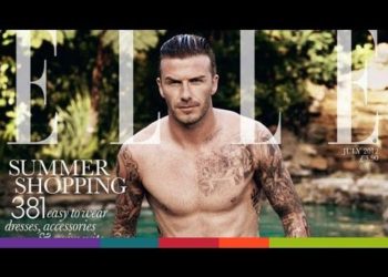 David Beckham's Shirtless Elle UK Cover July 2012!