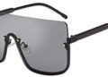 FEISEDY Retro One Piece Rimless Oversized Sunglasses for Women Vintage Inspired Sunglasses B2490