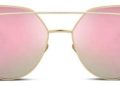 FEISEDY Cat Eye Fashion Metal Frame Mirrored Flat Lenses Women Sunglasses B2206